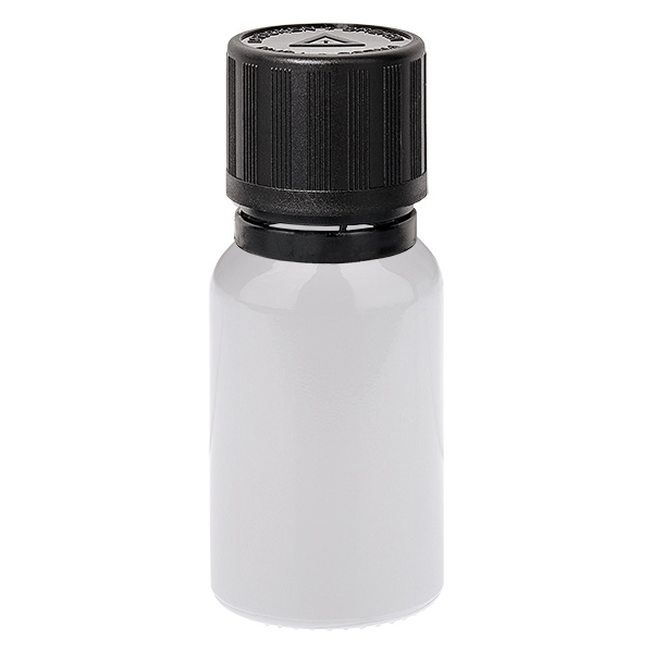 10ml Tropfflasche 1mm schwarz Originalitätsverschluss Kindersicherung Blindenwarnsymbol WhiteL. UT18/10