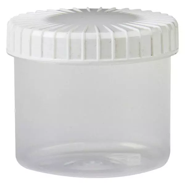 Transparente Schraubdose 135 ml mit gerilltem Vers