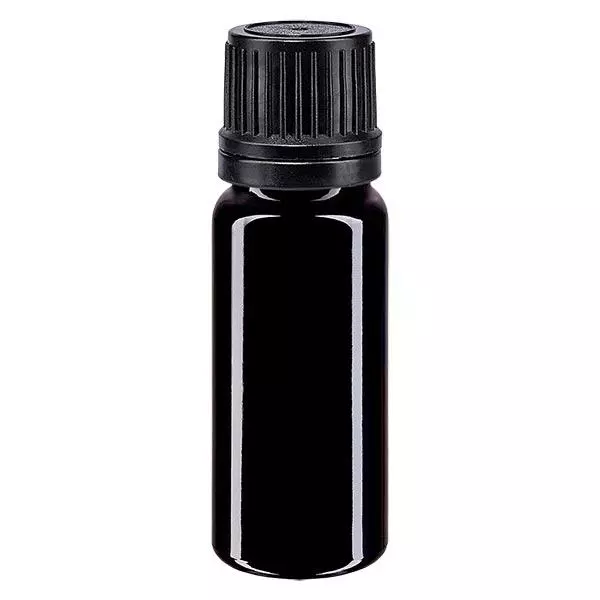 Apothekenflasche violett 10ml Schraubverschluss schwarz Giessring Originalitätsverschluss Apothekenflasche violett 10ml Schraubverschluss schwarz Giessring Originalitätsverschluss