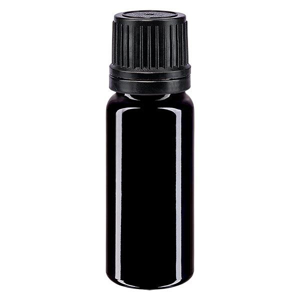 Apothekenflasche violett 10ml Schraubverschluss schwarz Giessring Originalitätsverschluss