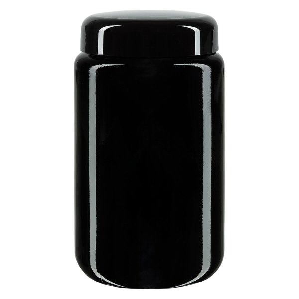 Weithalsdose+ Violettglas 400ml, mit schwarz Deckel Weithalsdose+ Violettglas 400ml, mit schwarz Deckel