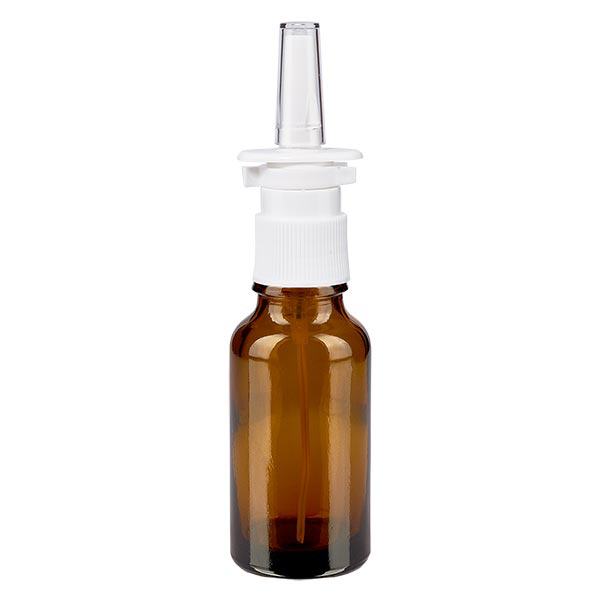 Apothekenflasche braun 20ml Nasenzerstäuber weiß Standard Apothekenflasche braun 20ml Nasenzerstäuber weiß Standard