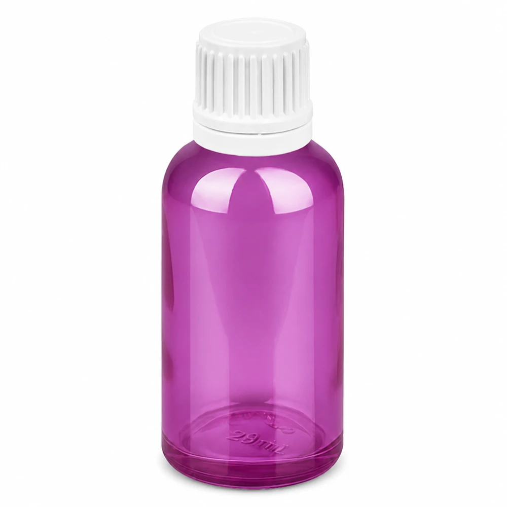 30ml Tropfflasche 0.7mm weiss Originalität Schraubverschlusserschluss PurpleLine UT18/30 Kunststoff Tropfflasche 30ml lila durchsichtig mit 0.7mm Tropfspitze OV PurpleLine