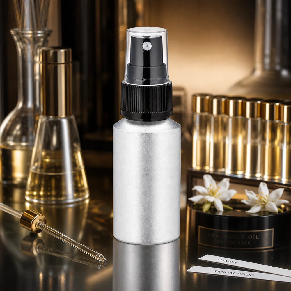 30ml Aluminium-Zerstäuberflasche mit robuster Oberfläche für langlebige Kosmetik-Aufbewahrung