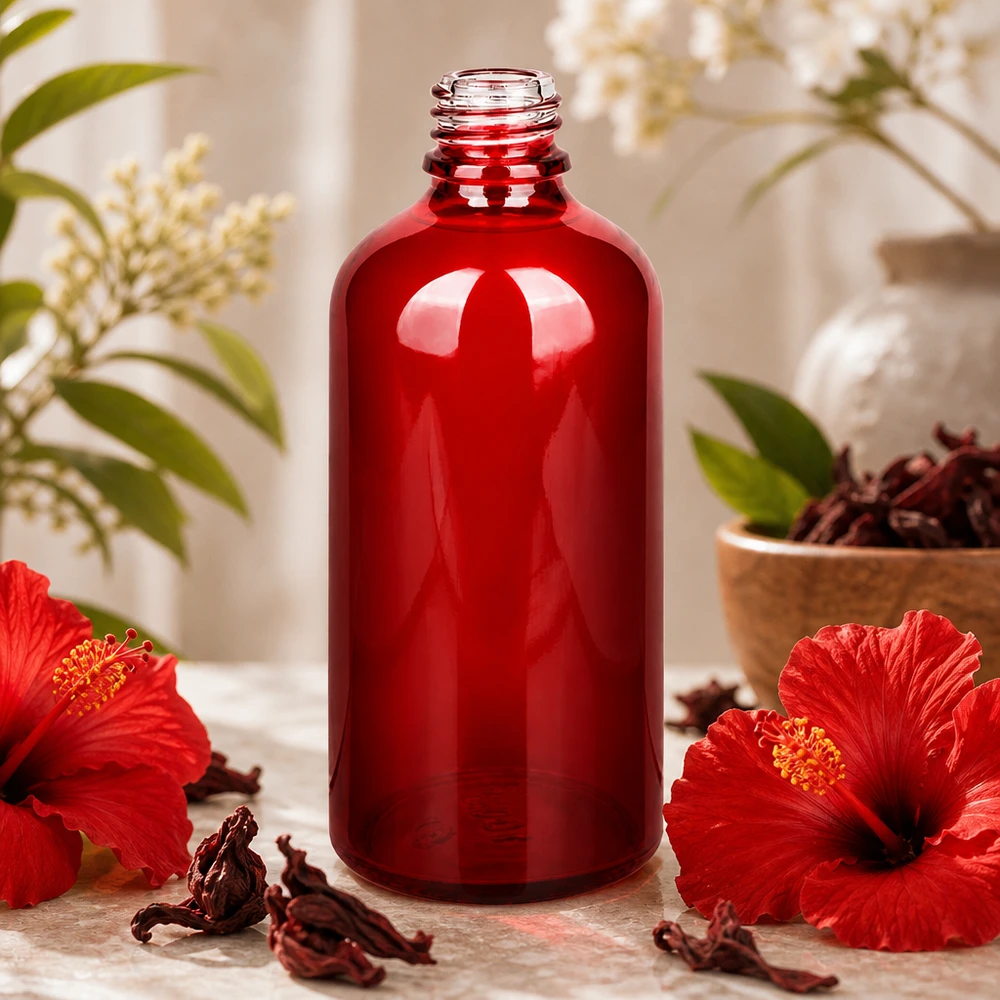100ml Apothekenflasche RedLine UT18/100 UNiTWIST Apothekerflasche RedLine UT18/100 in tiefrotem Design perfekt für stilvolle Produktpräsentation