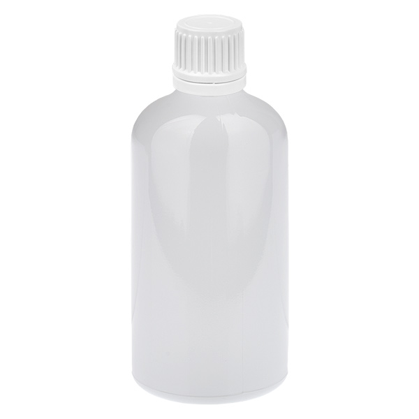 100ml Flasche 11mm Schraubverschluss weiß Originalitätsverschluss WhiteLine UT18/100