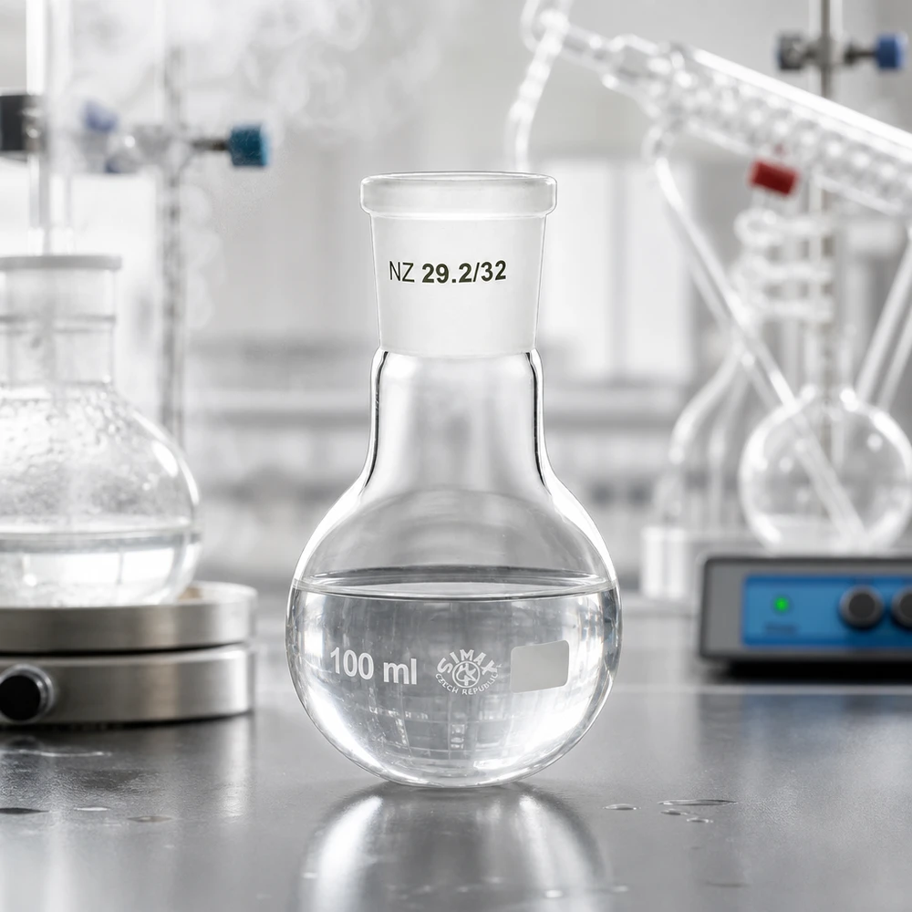 Stehkolben 100ml mit Normschliff (29/32) Dickwandiger 100ml Rundkolben mit Normschliff NS 29/32 für thermische Belastungen geeignet