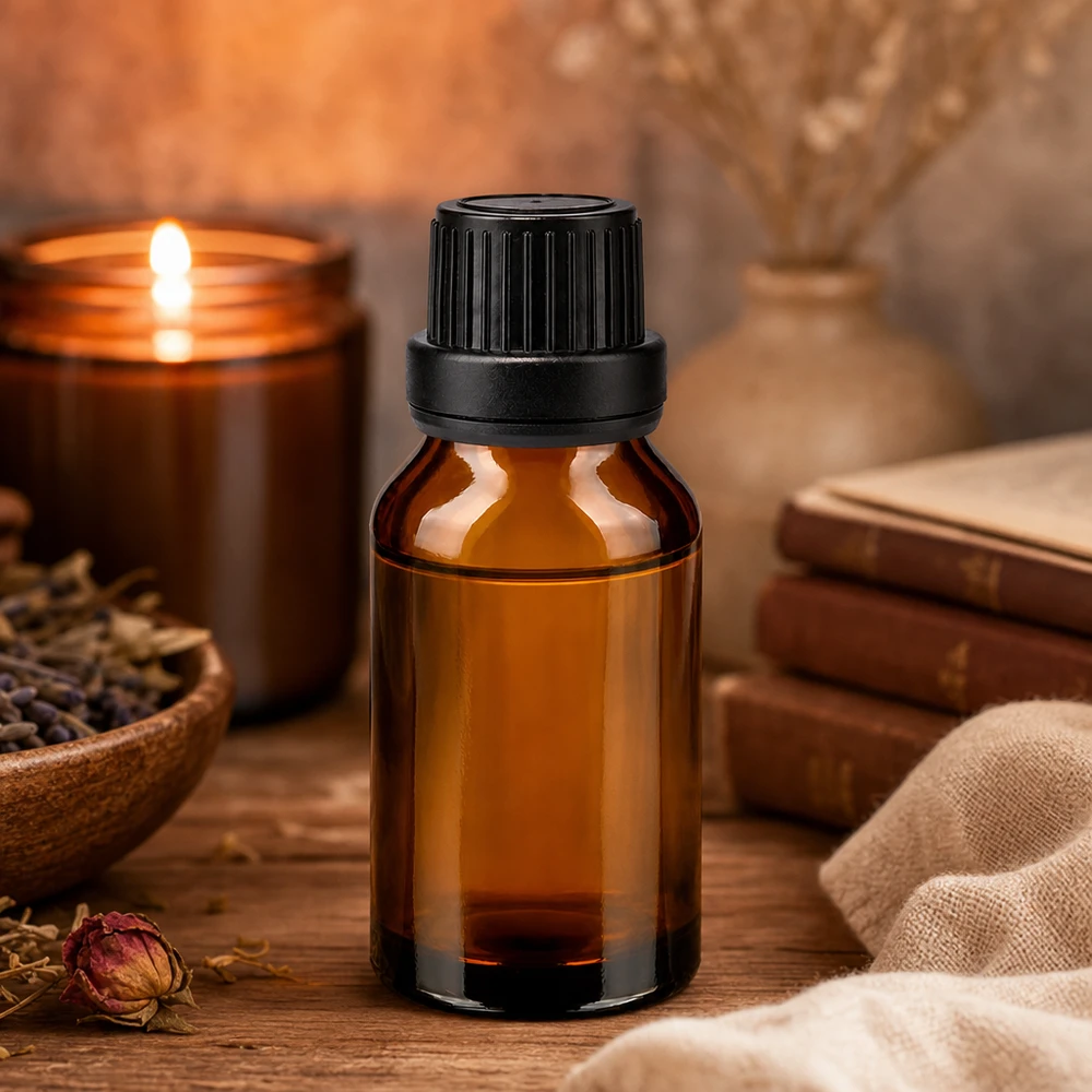 UV-Schutz Braunglas Flasche 15ml mit Originalverschluss schwarz für Naturkosmetik und Essenzen