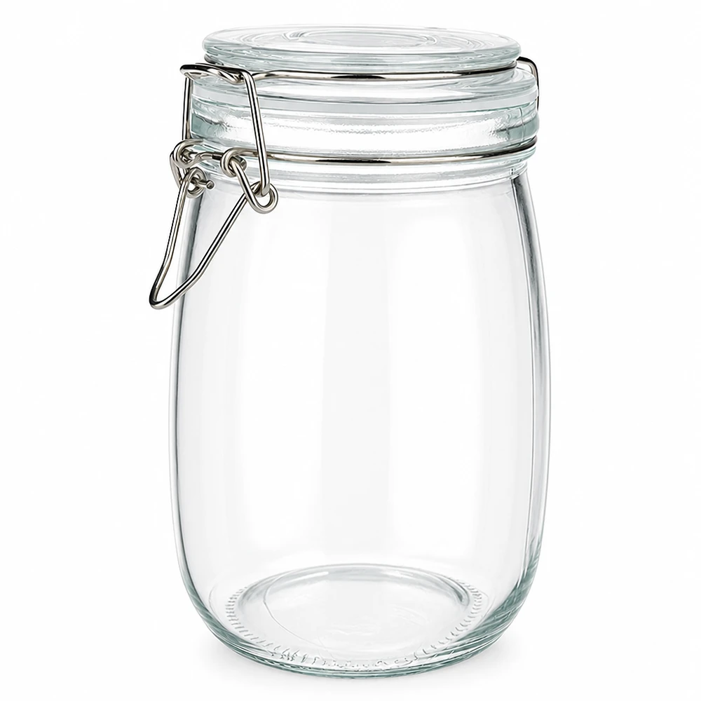 1000ml Vorratsglas mit Silikonring und Bügelverschluss UNiTWIST Transparentes Glasbehälter 1000ml ideal zum Aufbewahren von Lebensmitteln