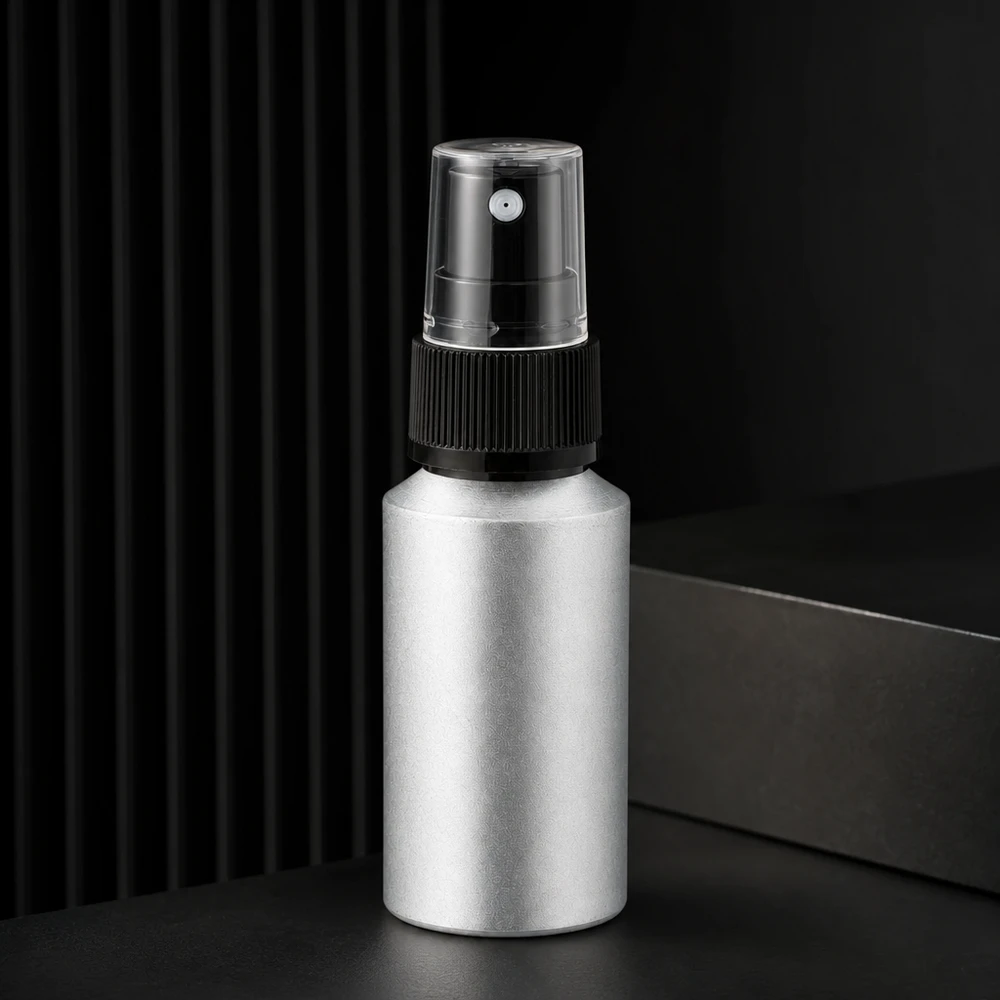 Nachfüllbare 30ml Aluminium-Sprühflasche mit auslaufsicherem Verschluss für den täglichen Gebrauch