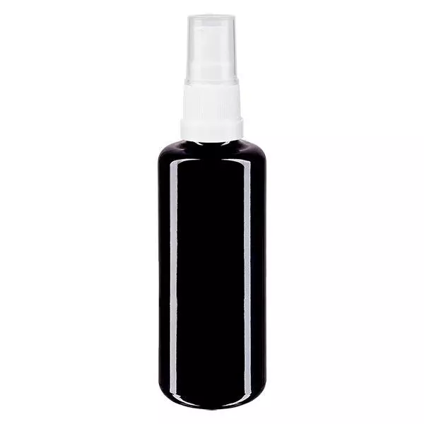 Apothekenflasche violett 50ml Sprayaufsatz weiß Apothekenflasche violett 50ml Sprayaufsatz weiß