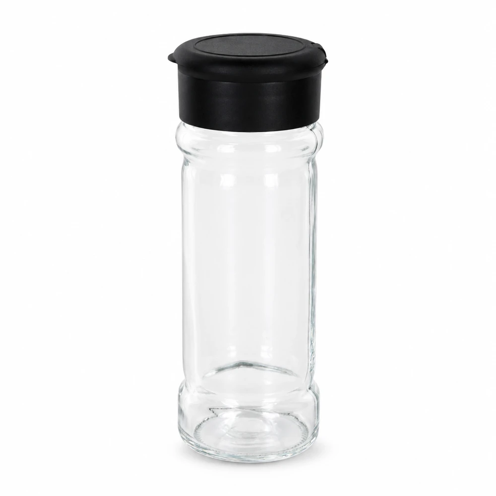 Salz-/Gewürzglas 100ml mit Streuer schwarz Salz-/Gewürzglas 100ml mit Streuer schwarz