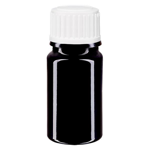 Apothekenflasche violett 5ml Schraubverschluss weißchwarz Globuli Standard Apothekenflasche violett 5ml Schraubverschluss weißchwarz Globuli Standard