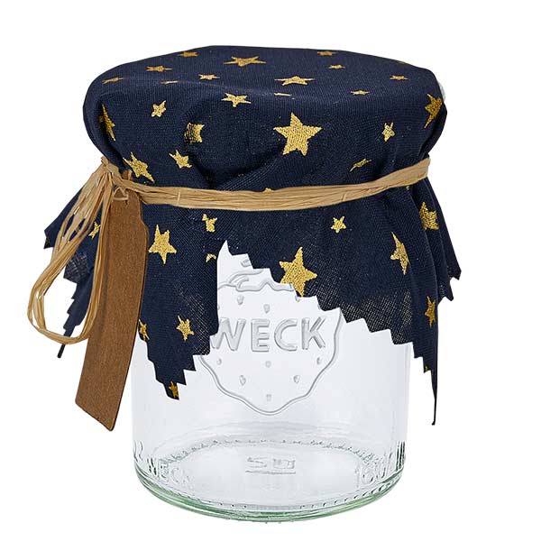 Stoff Schmuckdeckchen blau mit Sternen 15cm eckig Stoff Schmuckdeckchen blau mit Sternen 15cm eckig