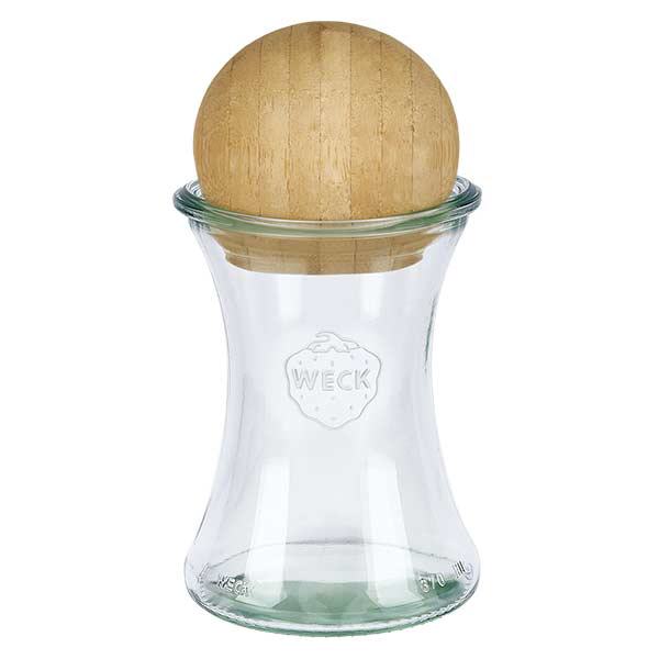 *370ml Delikatessenglas WECK RR80 mit Holzkugel