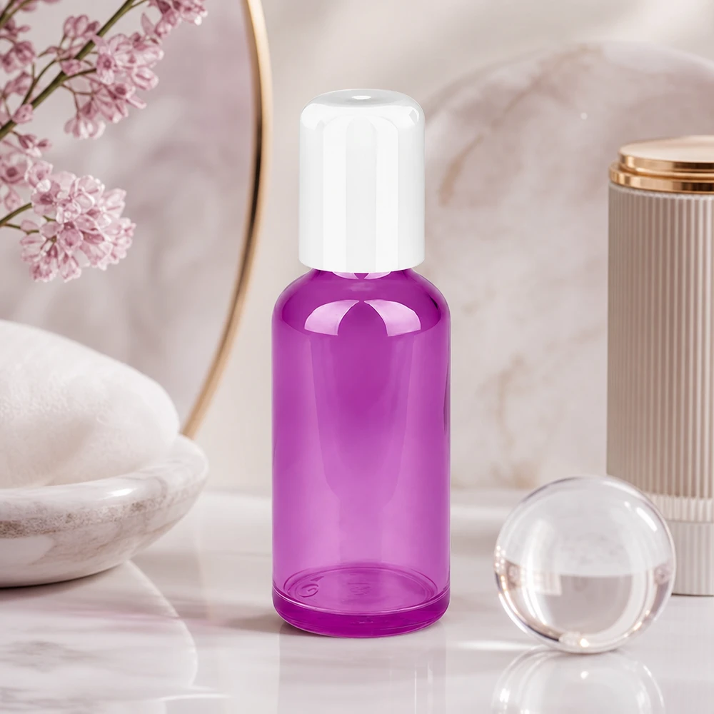50ml Roll-On Flasche weiss Standard PurpleLine UT18/50 50ml PurpleLine Roll-On Behälter mit Rollkugel für gleichmässige Produktverteilung
