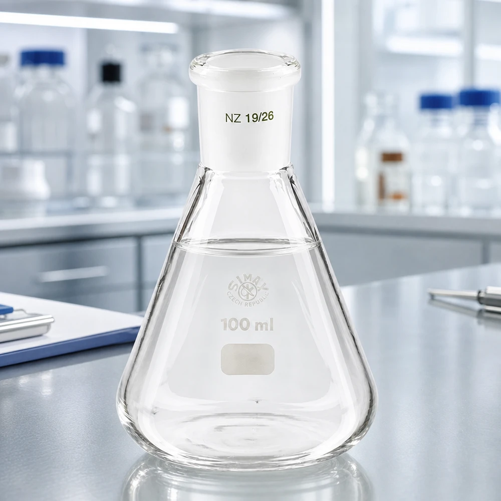 Erlenmeyerkolben 100ml mit Normschliff (19/26) Erlenmeyerkolben 100ml mit Normschliff (19/26)