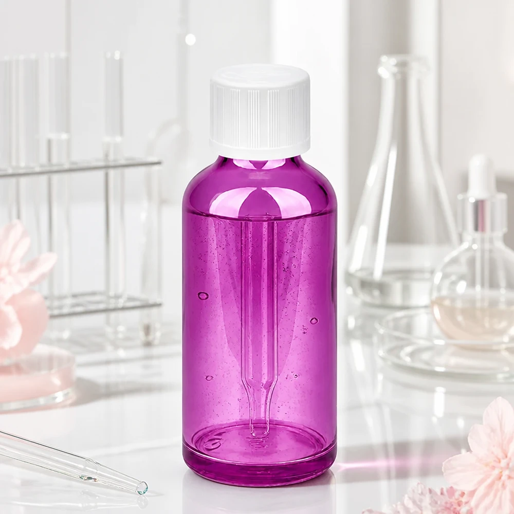 50ml Tropfflasche 1.2mm weiß Standard Kindersicher PurpleLine.UT18/50 50ml Tropfflasche Purple Light - kompakte Größe ideal für Reisen und unterwegs