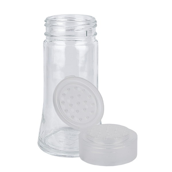 Salz-/Gewürzglas 95ml mit Streuer weiß