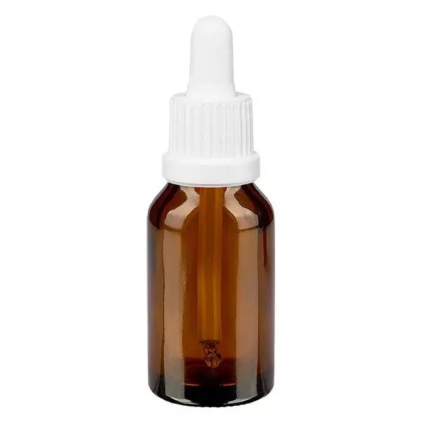Apothekenflasche braun 30ml Pipette weiß Originalitätsverschluss Apothekenflasche braun 30ml Pipette weiß Originalitätsverschluss