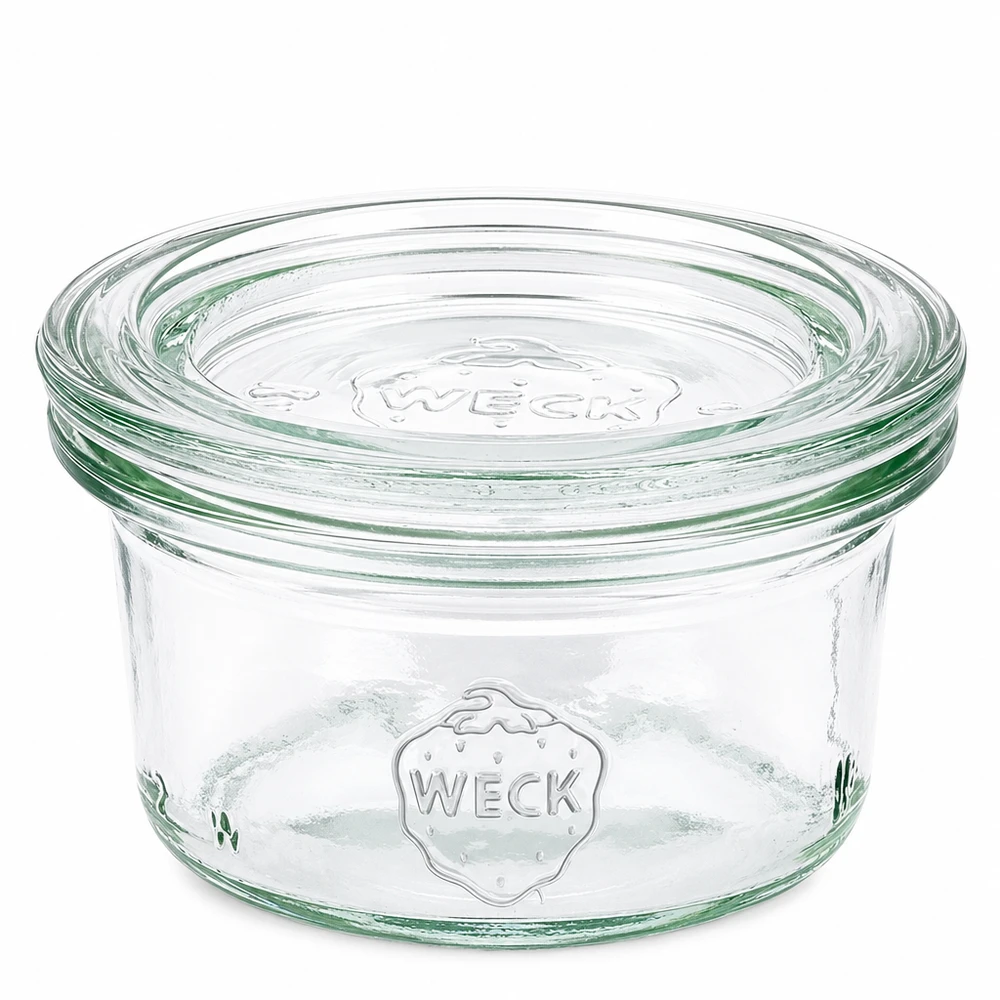 WECK Sturzglas 50ml mit Glasdeckel RR60 Einmachglas transparent für Marmelade und Konserven