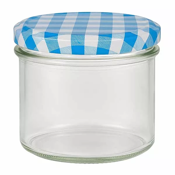 225ml Sturzglas + BasicSeal Deckel blau/weiß UNiTWIST