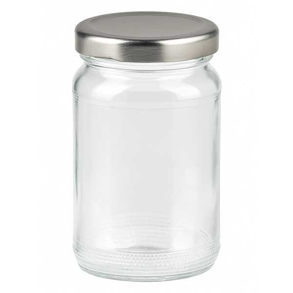 110ml Rundglas mit BasicSeal Deckel silber UNiTWIST