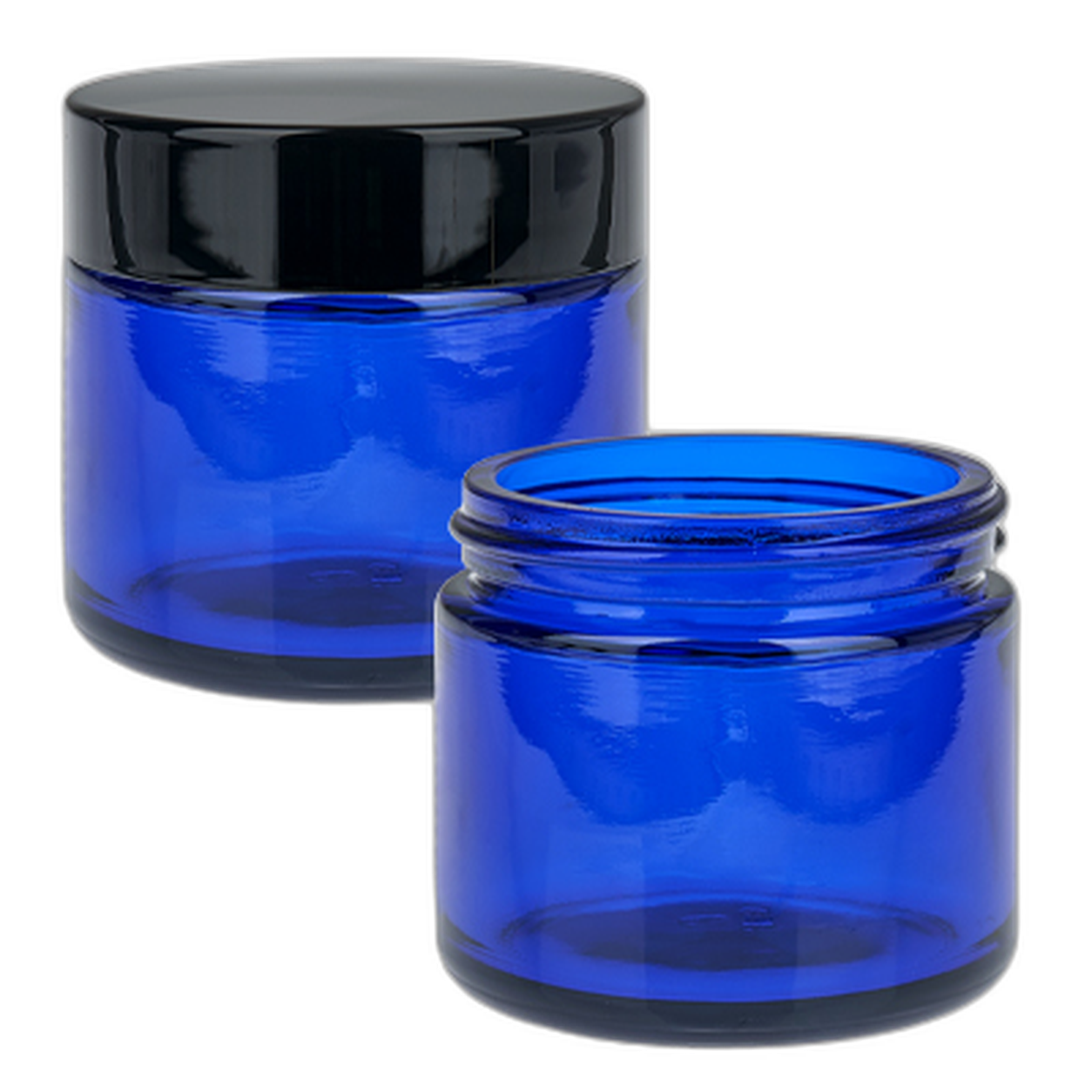 Glastiegel blau