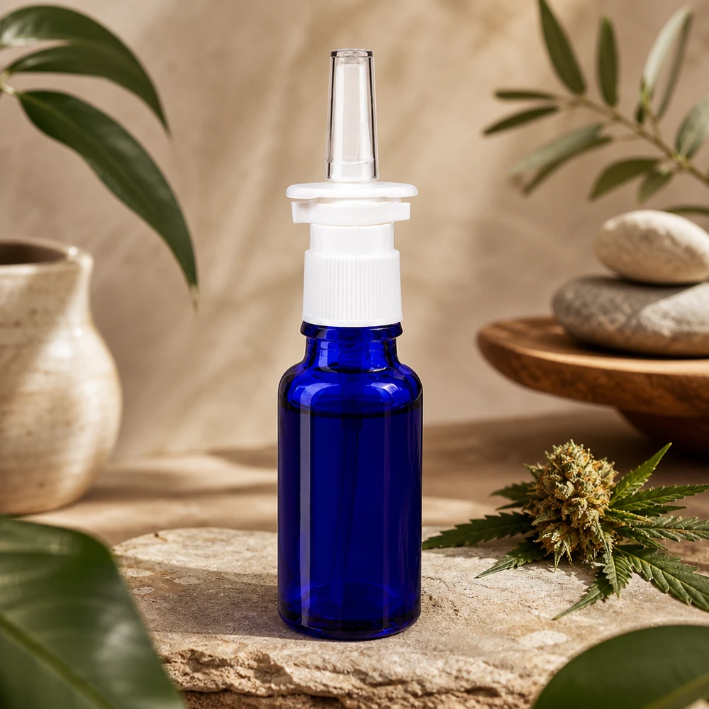 Apotheken-Nasensprayflasche 20ml mit ergonomischem Pumpaufsatz und klarer Applikatordüse