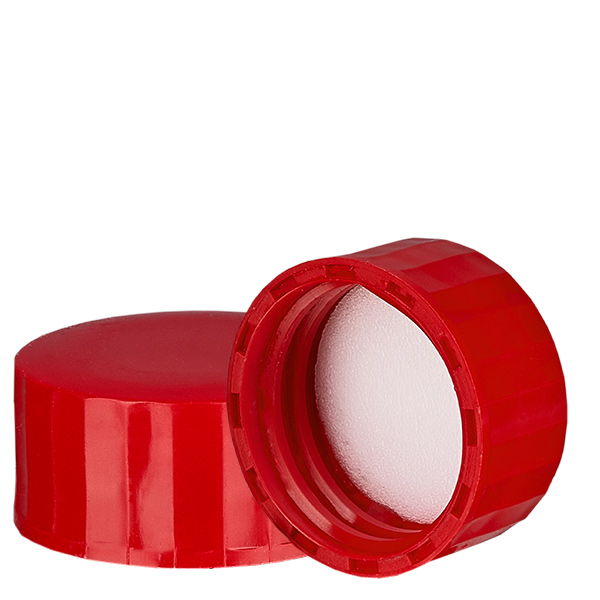 Schraubverschluss rot mit PE Einlage, S27x4 Schraubverschluss rot mit PE Einlage, S27x4