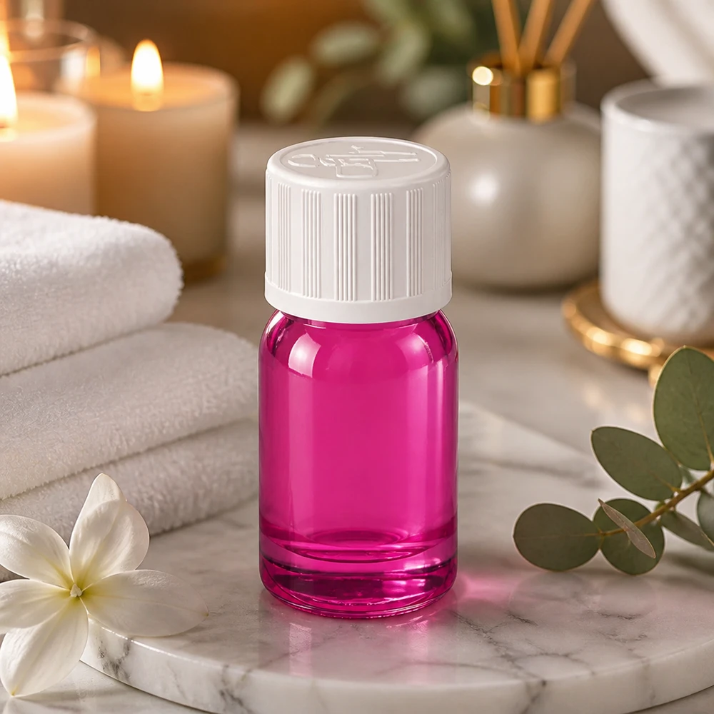 5ml Flasche 11mm Schraubverschluss weiß Standard Kindersicher PurpleLine UT18/5 Kompakte Glasflasche 5ml in trendigem Purple-Design mit auslaufsicherem Verschlusssystem