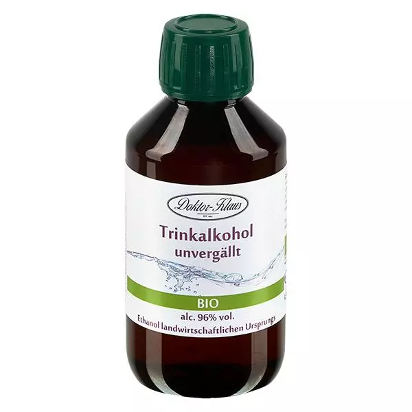 200ml Bio Weingeist (Trinkalkohol) 96% Doktor-Klaus 200ml Bio Weingeist (Trinkalkohol) 96% Doktor-Klaus