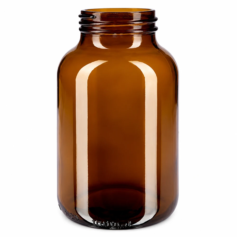 Apothekerflasche 1000ml aus braunem Glas für Naturprodukte und Kosmetik
