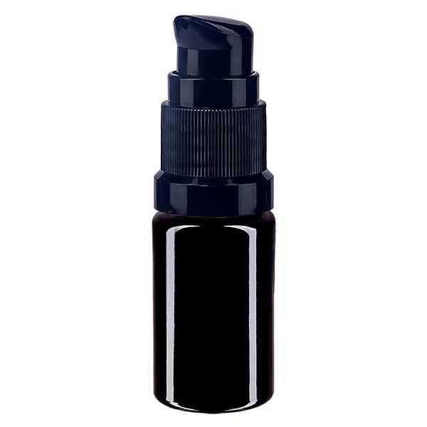 Apothekenflasche violett 5ml PumpVerschluss schwarz Standard Apothekenflasche violett 5ml PumpVerschluss schwarz Standard