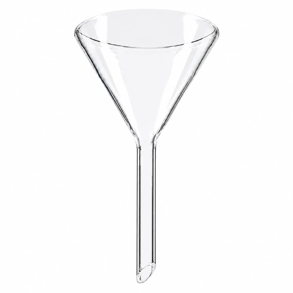 Trichter ø60mm Kalk-Soda, Winkel 60°, Kurzstil 60mm Kalk-Soda-Glastrichter mit 60 Grad Trichterwinkel ideal für Labor und Küche