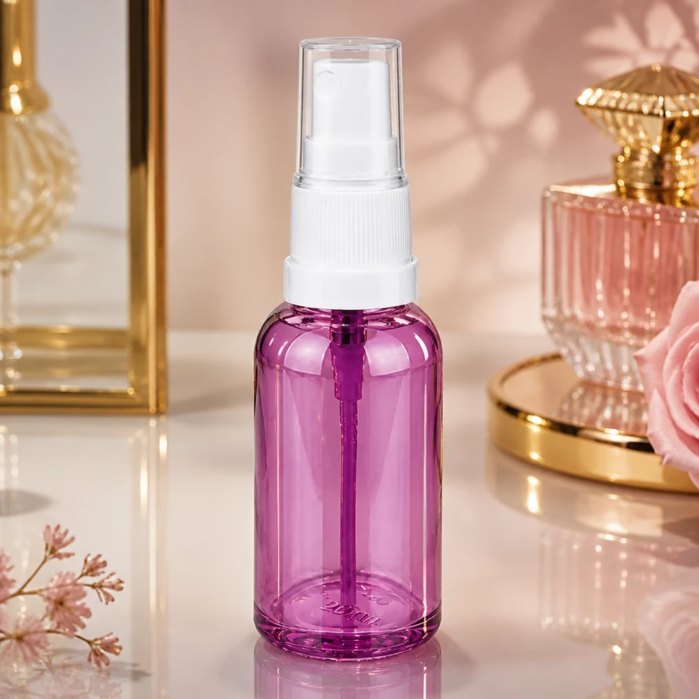 30ml Sprayflasche weiss/transparent Standard PurpleLine UT18/30 Handliche 30ml Sprühflasche mit kristallklarem Purple-Glas für mobile Beauty-Routines