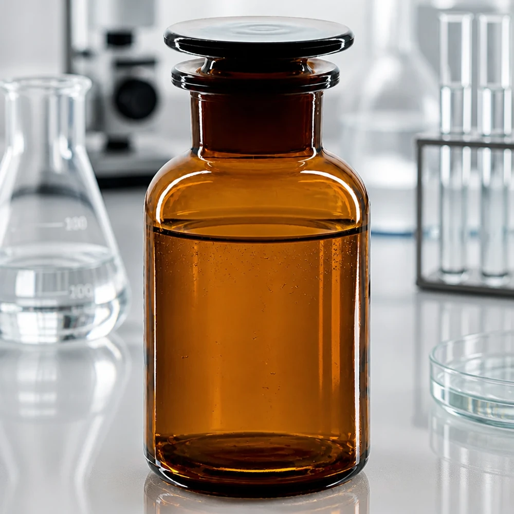 Braune Glasflasche 250ml Weithals UV-Schutz Glasstopfen für empfindliche Chemikalien und Reagenzien
