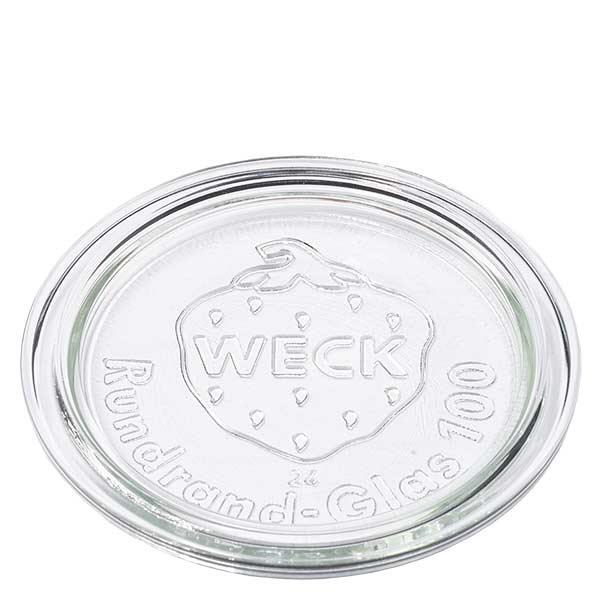 WECK Glasdeckel RR100 WECK Glasdeckel RR100 rund transparent mit geprägtem Logo für Einmachgläser und Weckgläser