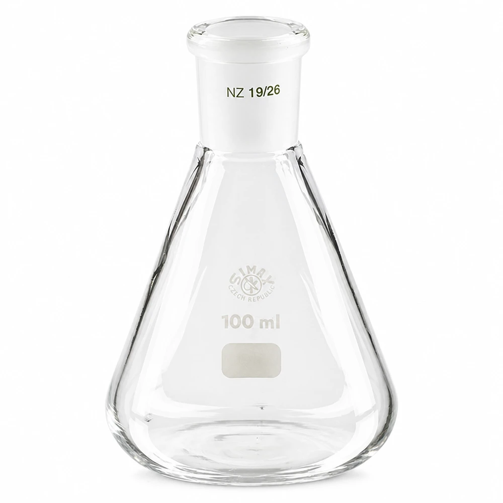 Erlenmeyerkolben 100ml mit Normschliff (19/26) Erlenmeyerkolben 100ml mit Normschliff (19/26)