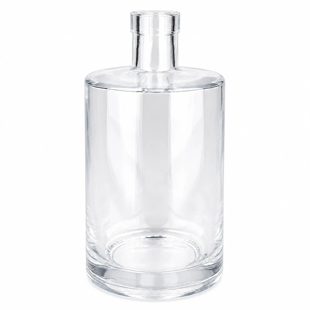 Leere 700ml Glasflasche Marie ohne Verschluss UNiTWIST transparent mit zylindrischem Körper und kurzem Hals