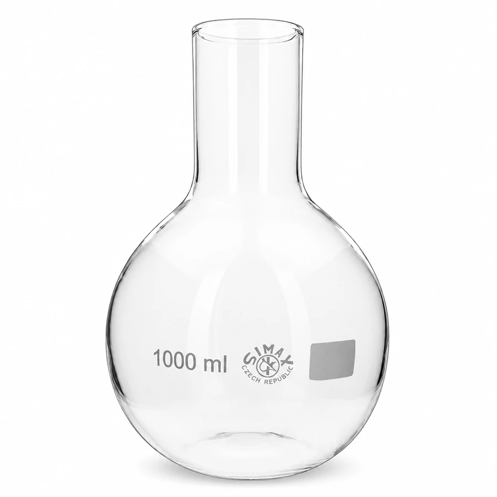 Stehkolben 1000ml Weithals Klarer Laborkolben 1000ml Weithals für Destillation und chemische Reaktionen
