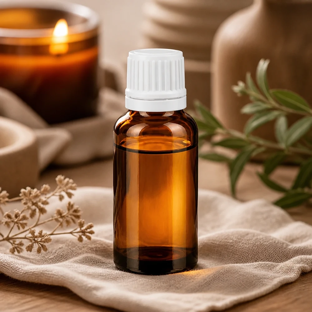 Braune 20ml ApoGlas Flasche mit 0.7mm Präzisionstropfeinsatz für Aromatherapie und ätherische Öle