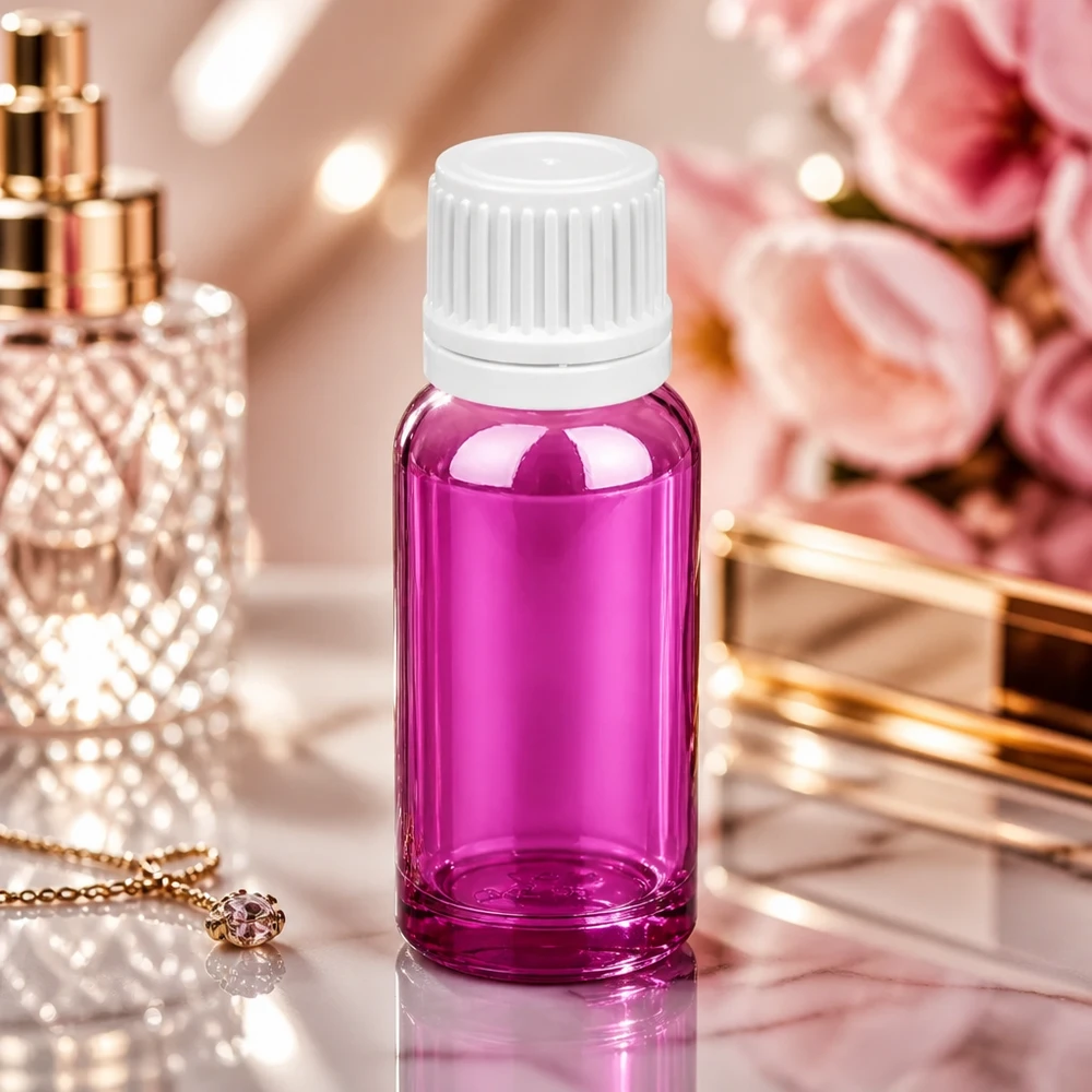 20ml Flasche 11mm Schraubverschluss weiss Originalität Schraubverschlusserschluss PurpleLine UT18/20 Dekorative 20ml Violettglas-Flasche mit weißem Verschluss ideal für DIY-Kosmetik