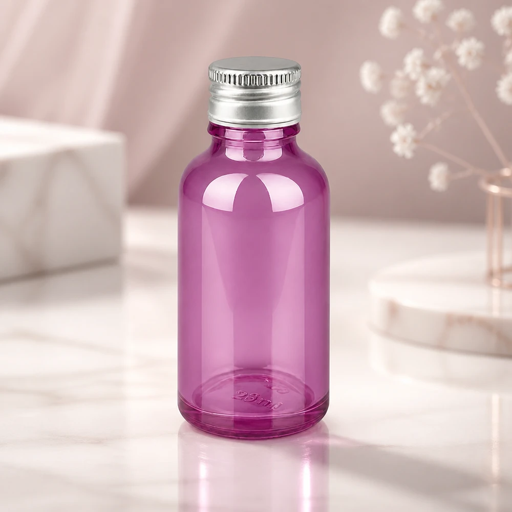 30ml Flasche 11mm Schraubverschluss Alu-Silberer Standard PurpleLine.UT18/30 30ml Violette Apothekerflasche mit korrosionsbeständigem Aluminiumdeckel
