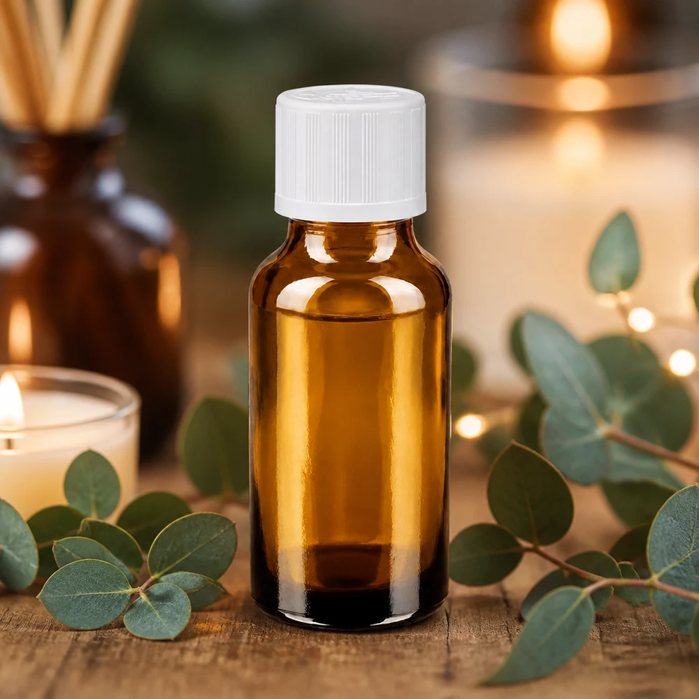 Apothekenflasche braun 20ml Schraubverschluss weiß Kindersicherung Standard Kleine braune Glasflasche 20ml mit kindersicherem Schraubverschluss weiß für Naturkosmetik