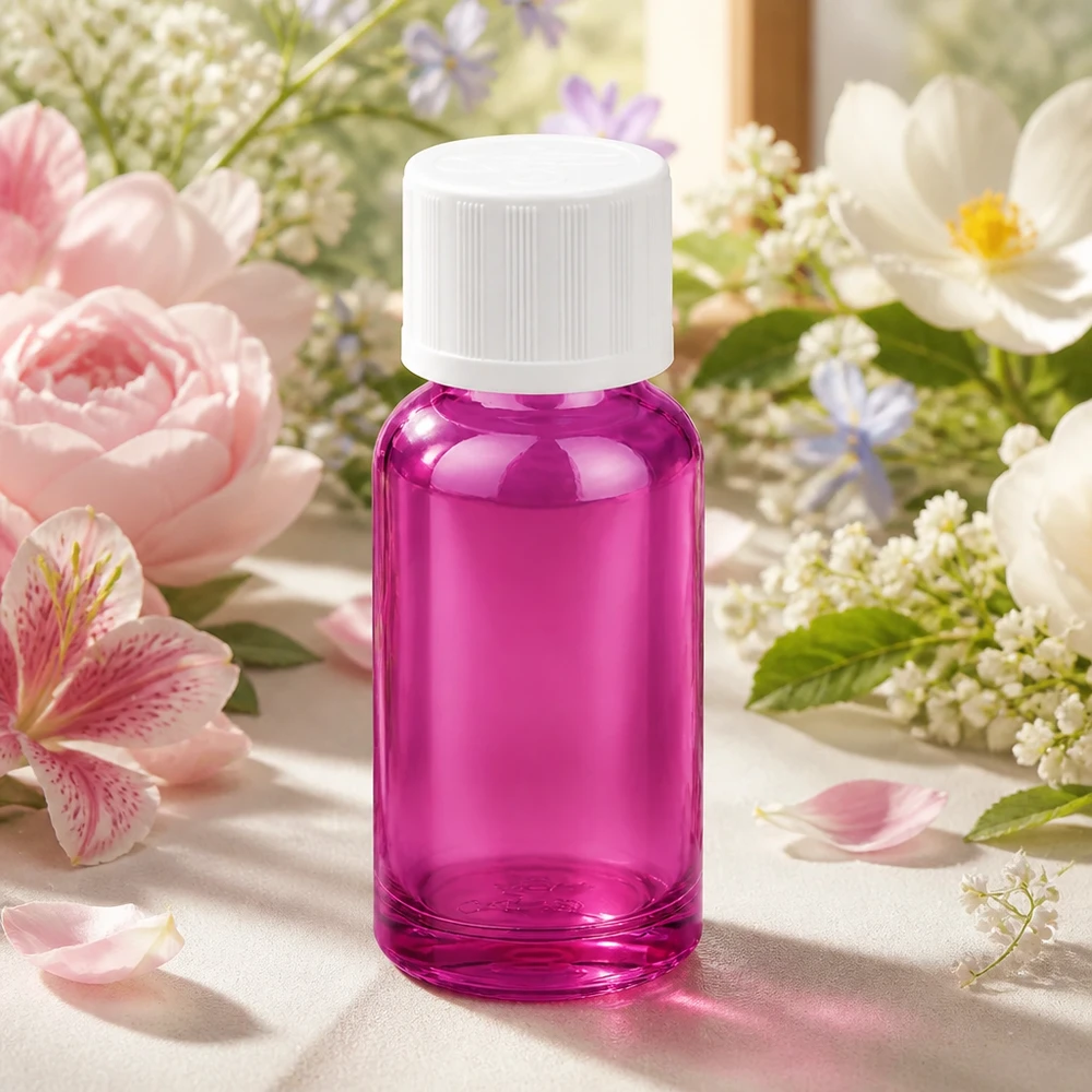 20ml Flasche 11mm Schraubverschluss weiß Standard Kindersicher PurpleLine UT18/20 Handliche violette 20ml Glasflasche mit Standardgewinde für vielseitige Füllgüter
