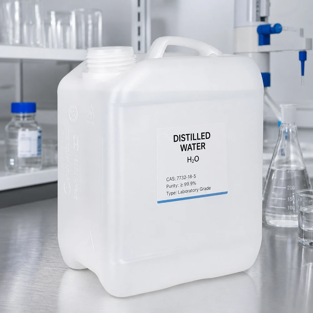 Kleiner Kunststoffkanister 2,5 L ohne Verschluss für Chemikalien und Laborflüssigkeiten