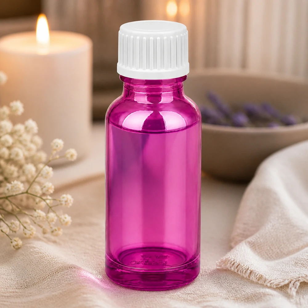 20ml Tropfflasche 0.9mm weiss Standard PurpleLine. UT18/20 20ml Tropfflasche in glänzendem Purple-Finish mit ergonomischem weißen Schraubverschluss UT18/20