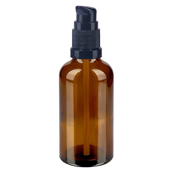 Apothekenflasche braun 50ml PumpVerschluss schwarz Standard Apothekenflasche braun 50ml PumpVerschluss schwarz Standard