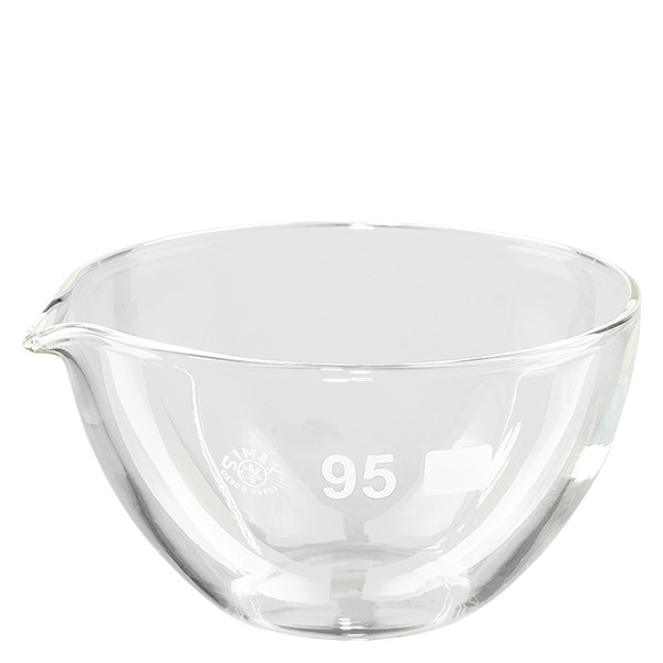 170ml Abdampfschale mit Ausguss Borosilikat ø95mm 170ml Abdampfschale mit Ausguss Borosilikat ø95mm